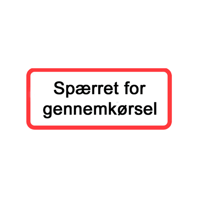 Spærret for gennemkørsel